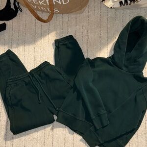 ZARA Green Hoodie and Joggers Set